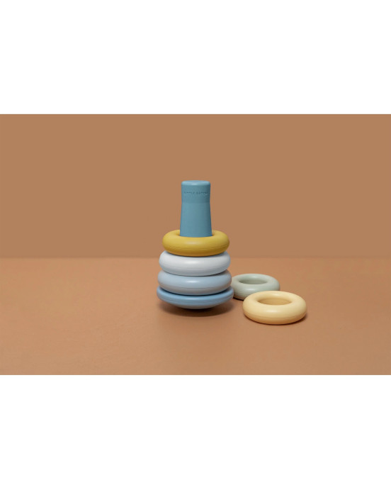 LITTLE DUTCH. Πυραμίδα ταξινόμησης με κρίκους (μπλε).